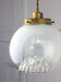 Vintage Murano Glass & Brass Pendant Lamp