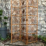 Vintage 1960s Curved Rattan Screen