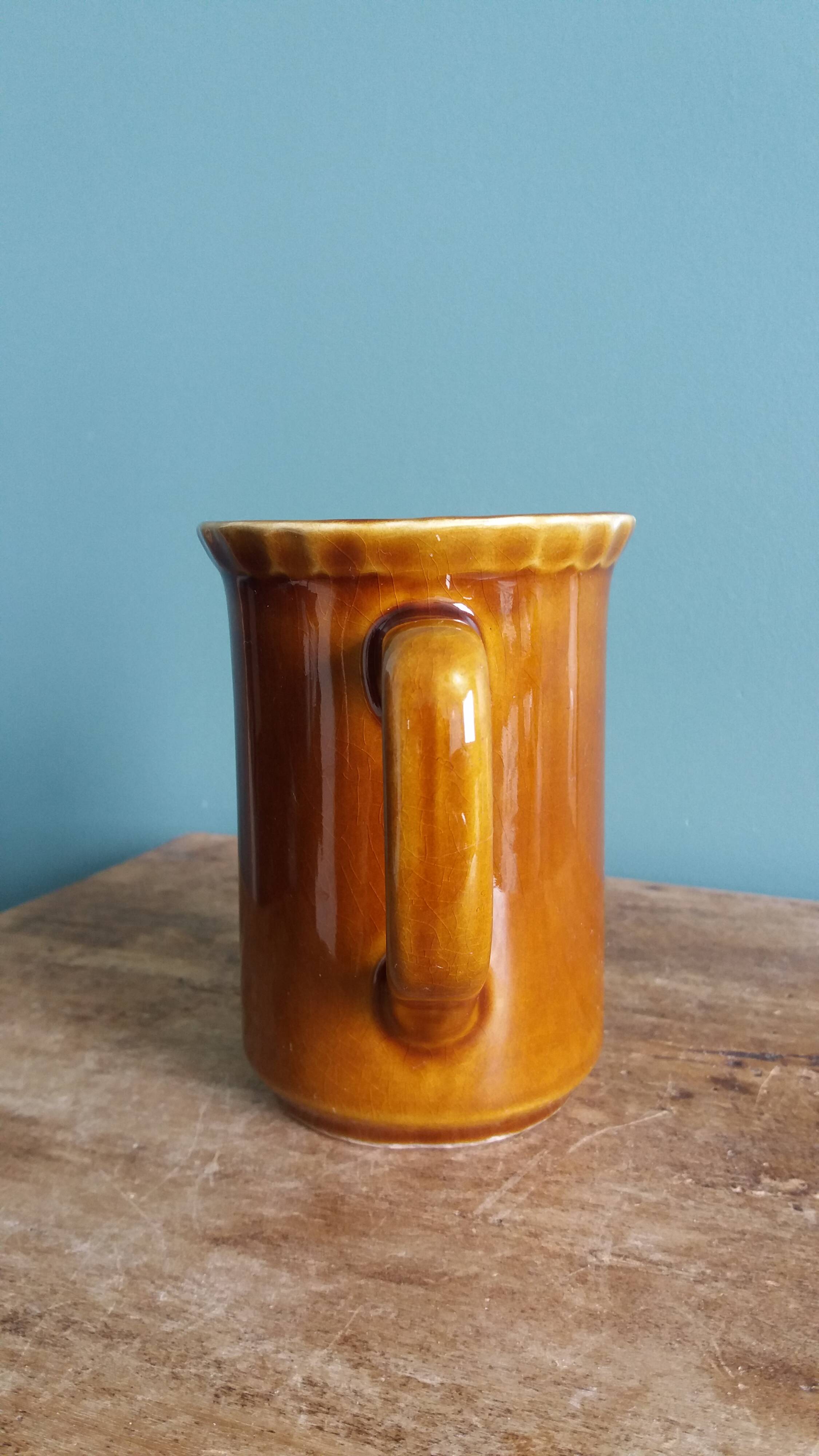 Jug milk pot Digoin Sarreguemines