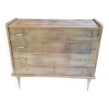 Spindle foot chest of drawers