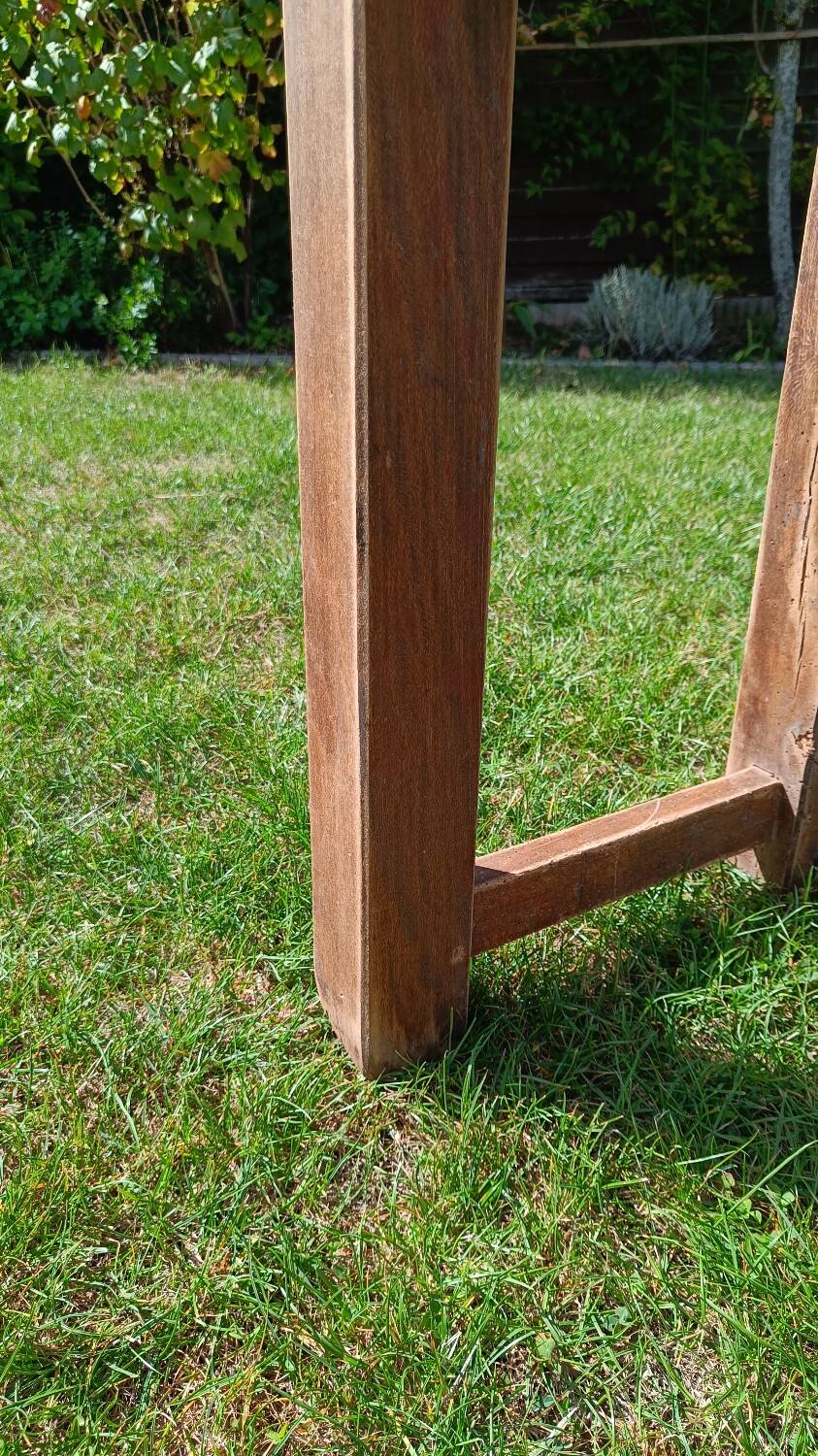 Small antique workbench in solid oak