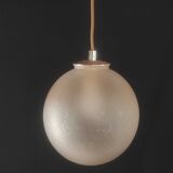 Suspension globe verre soufflé doré