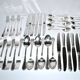 Ercuis ménagère trianon en métal argenté – set de 42 couverts de table ruban croisé