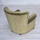 1960s, Danish relax armchair, original green furniture velour, beech wood.