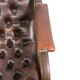Vintage Chesterfield armchair in dark brown leather / single seat
