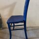 Antique bistro chair painted in midnight blue