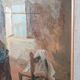 Interior painting oil on panel Guido Guidi 40s/50s