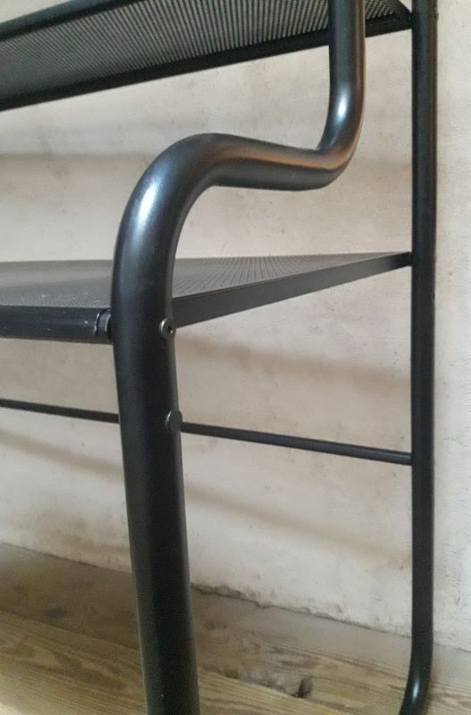 Desk shelves metal black vintage 80s