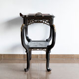 Japanese-style wooden side table mounted Gabriel Viardot