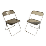 Paire de chaises vintage 1960 Plia par Giancarlo Piretti pour Castelli
