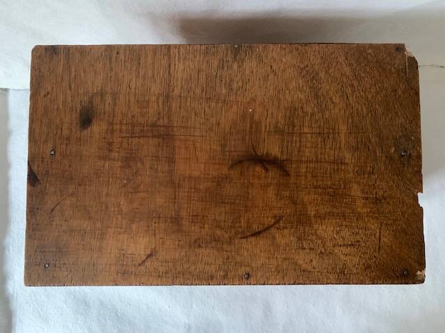 Small old wooden haberdashery chest of drawers, 3 drawers