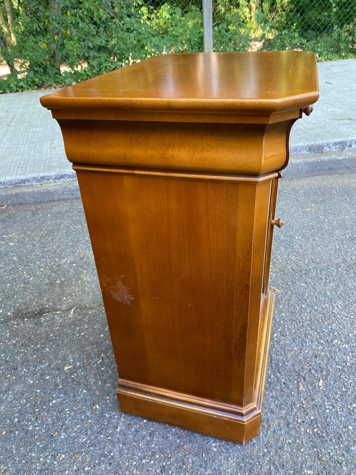 Louis Philippe bedside table in solid wood Novostyle 1970