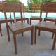 6 chairs of golden oak color in solid wood brand codium maison
