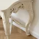 Louis XV console in carved cream white wood.