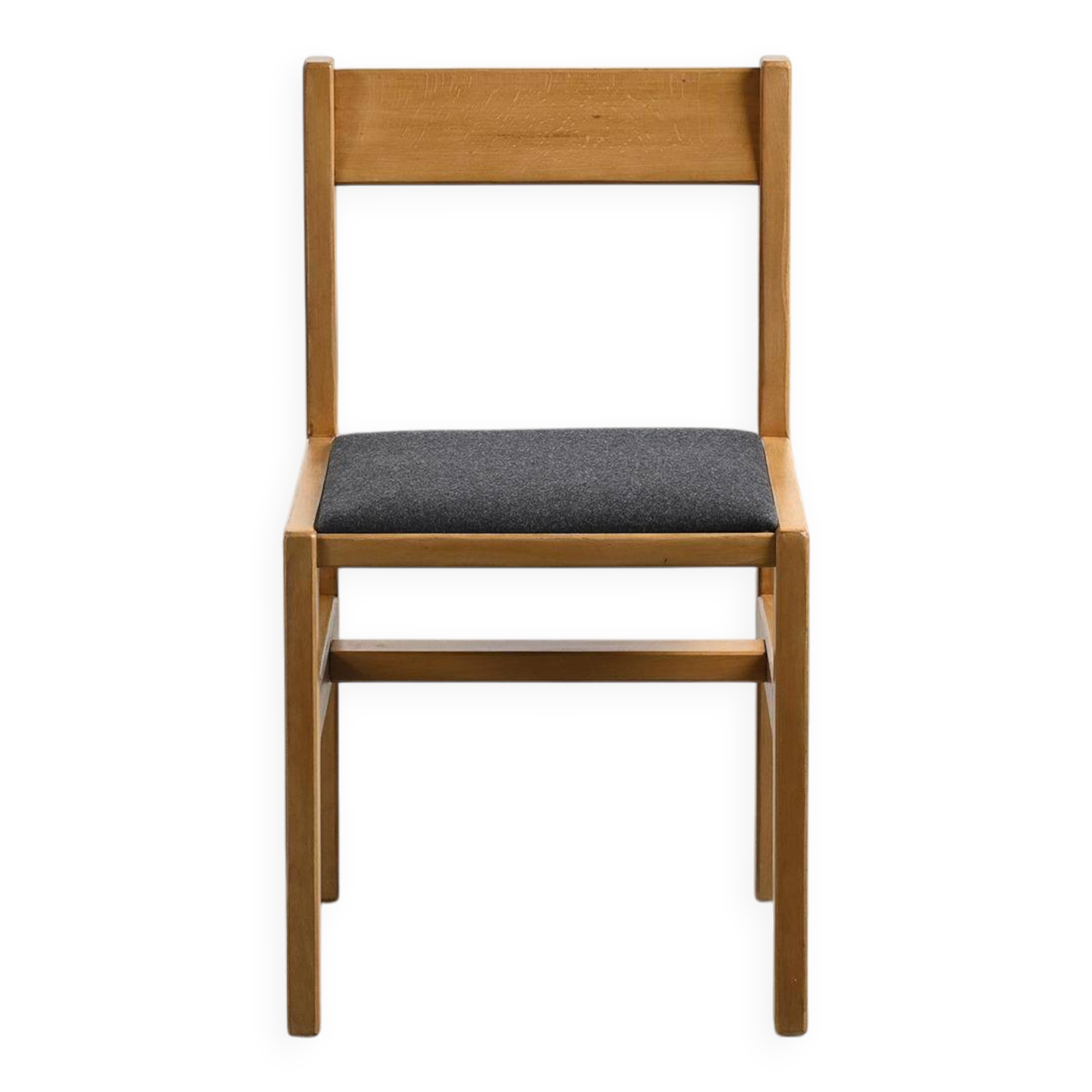 Chaise en Acajou Blond par André Sornay, circa 1960