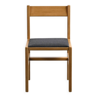 Chaise en Acajou Blond par André Sornay, circa 1960