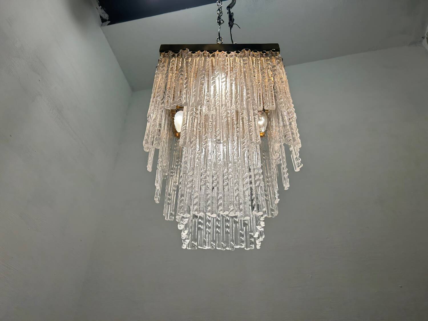 Murano Glass Rod Ceiling Light Flushmount