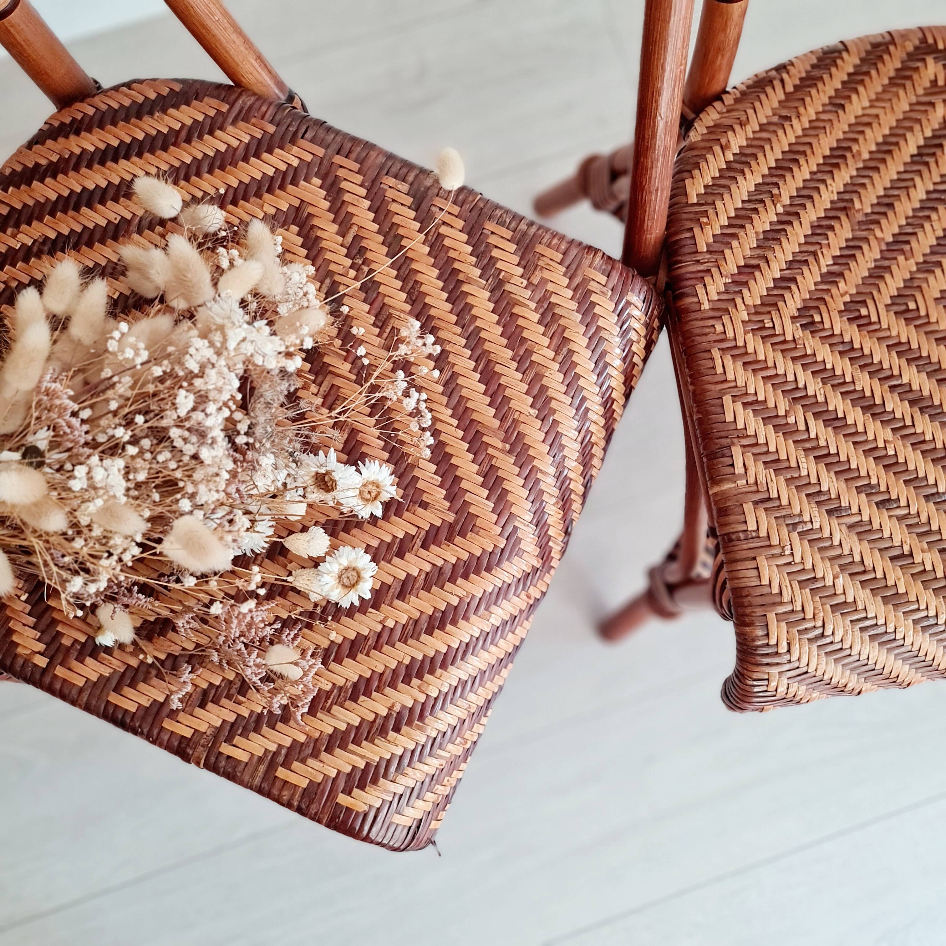 Rattan bistro chairs