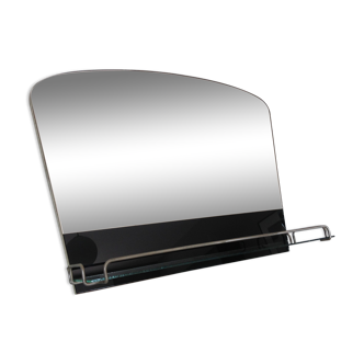 Two-tone bathroom mirror with its tablet, vintage 50s/60s