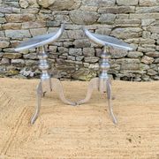 Pair of aluminum stools