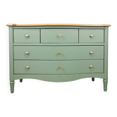 Renovated pine chest of drawers