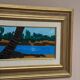 Original Swedish Oil on Panel – "Female Figures by a Stream", attributed to Lars Norrman – Signed – Vintage and Framed – 38 × 74 cm (15 × 29.1 inches)