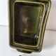 Small terrine in olive green glazed earthenware