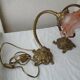2 bronze and glass lamps