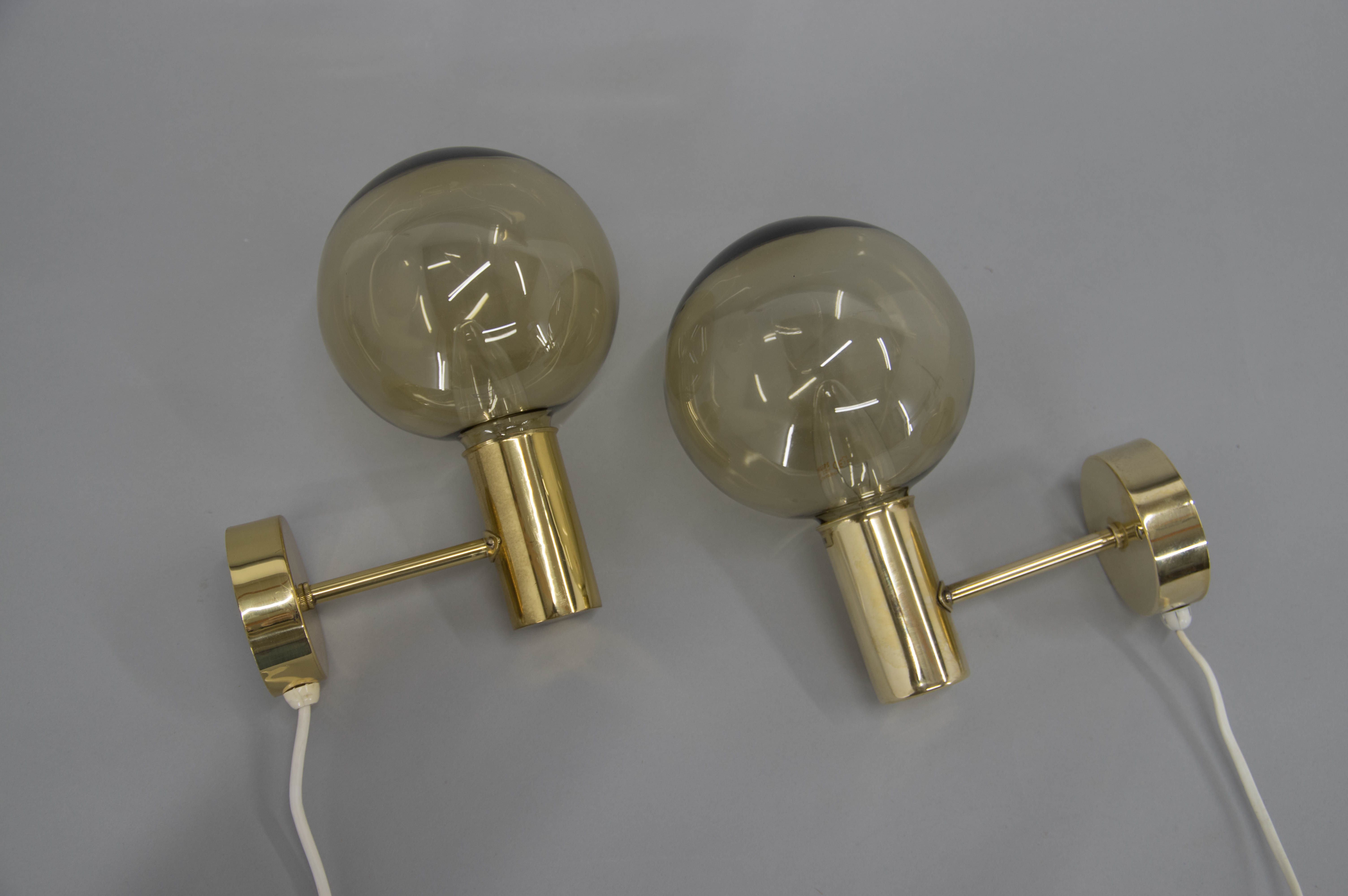 Set of Two Hans-Agne Jakobsson Wall Lamps, 1960s