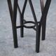 Wrought iron and woven metal stool, France, 1950s
