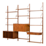 Preben Sorensen shelving unit with vinyl records cabinet for PS System, Randers, Denmark 1960s