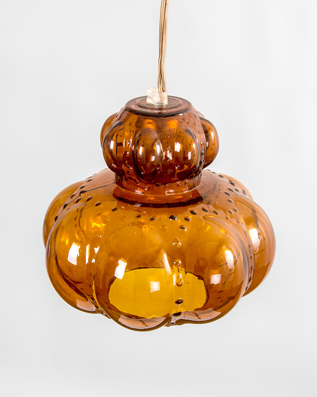 Amber pendant lamp, France, 1960's