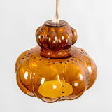 Amber pendant lamp, France, 1960's