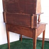 Slope desk with sorter, drawers, storage locker
