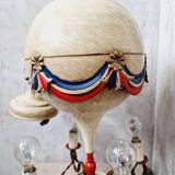Ancien lustre montgolfière banniere française années 50