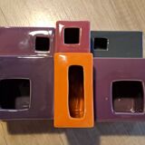 Lot of small multicolored ceramic vases