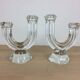 Pair of Vannes crystal candle holders