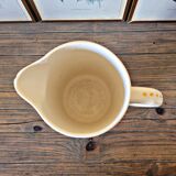 Pitcher / Vase Choisy Le Roi HBC Chatou, green orange black bird decoration