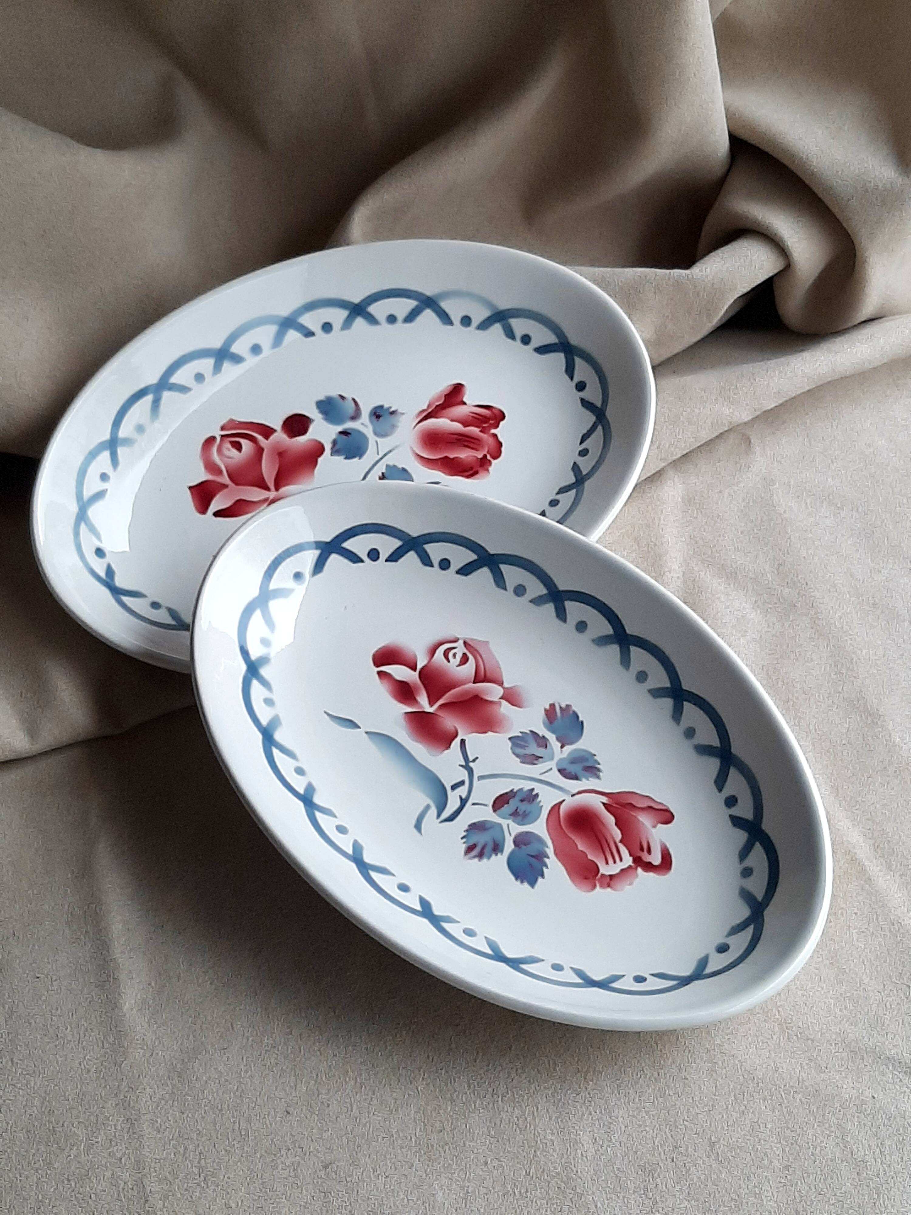 Earthenware dishes from Digoin Sarreguemines Cannes model