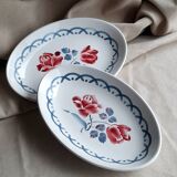 Earthenware dishes from Digoin Sarreguemines Cannes model