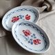 Earthenware dishes from Digoin Sarreguemines Cannes model