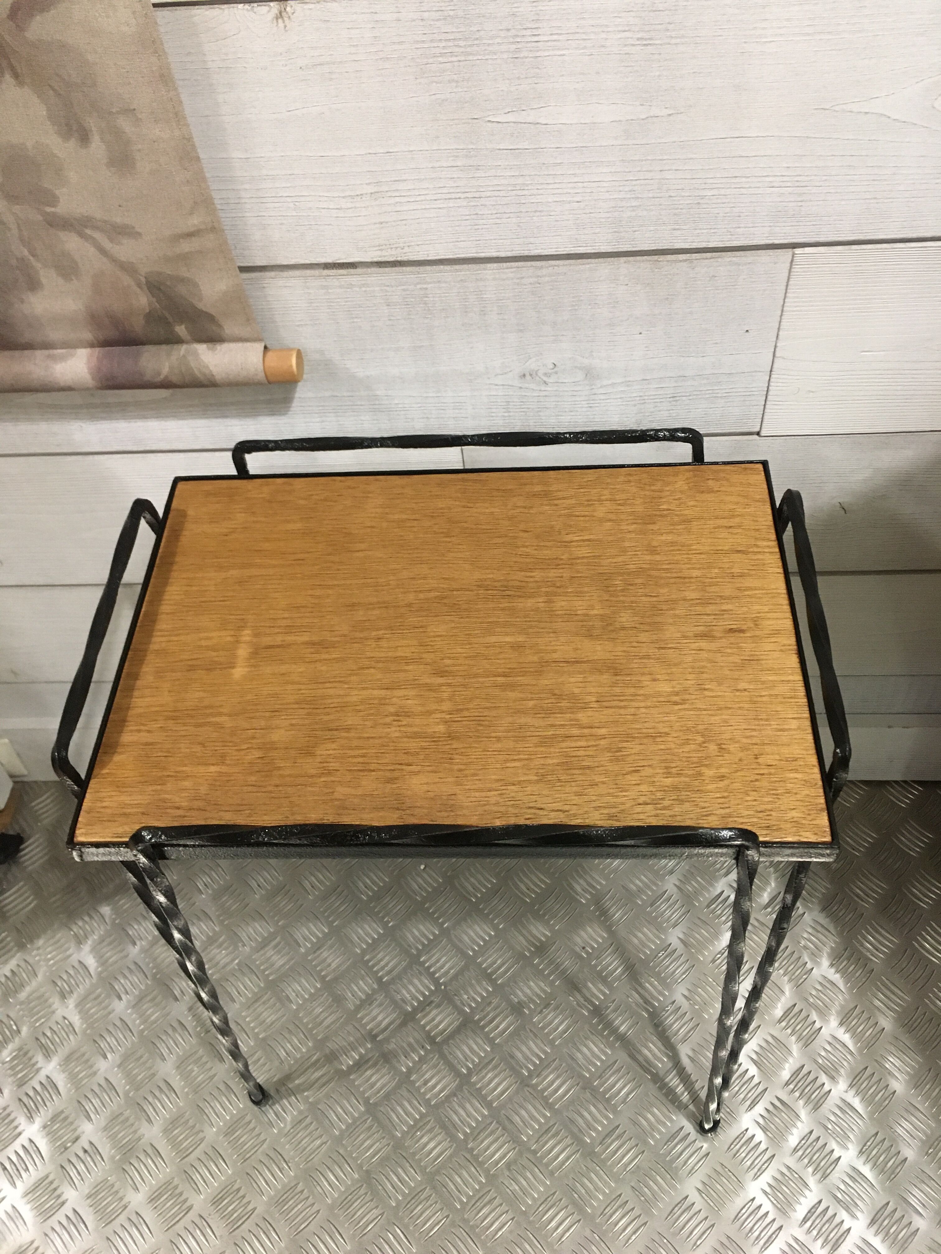 Wrought iron side table