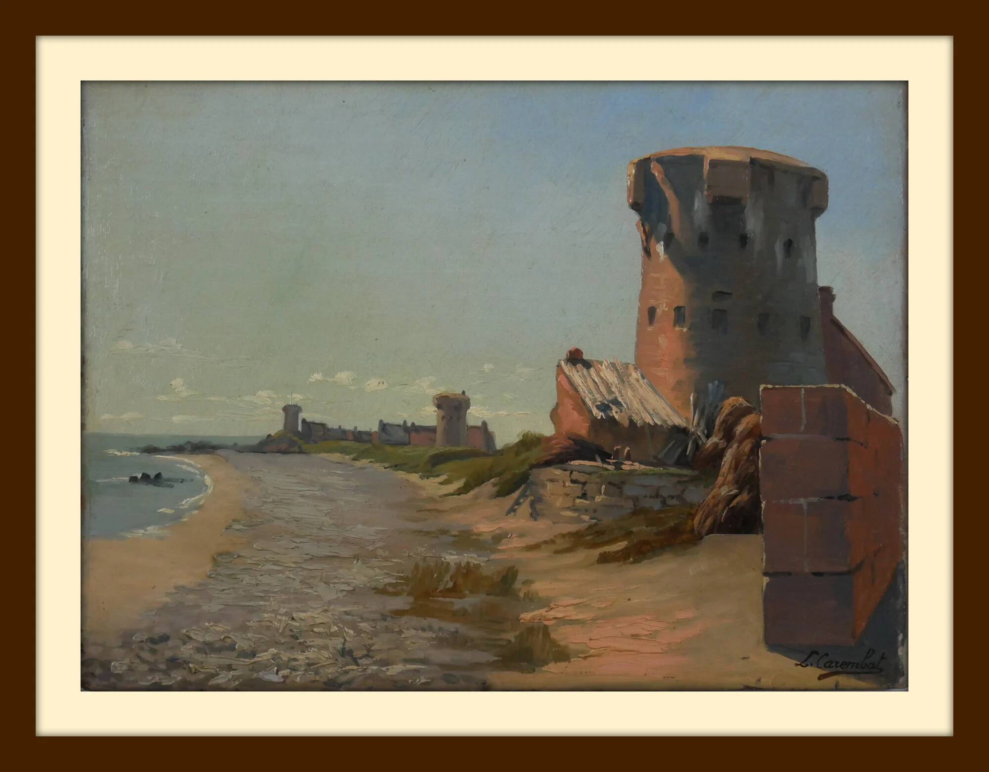 Louis CAREMBAT, Côte de Granville, Jersey, August 1898. Oil on panel.