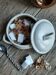 Vintage speckled stoneware sugar pot