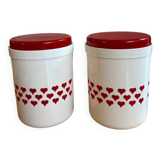 1L heart boxes made in GDR vintage