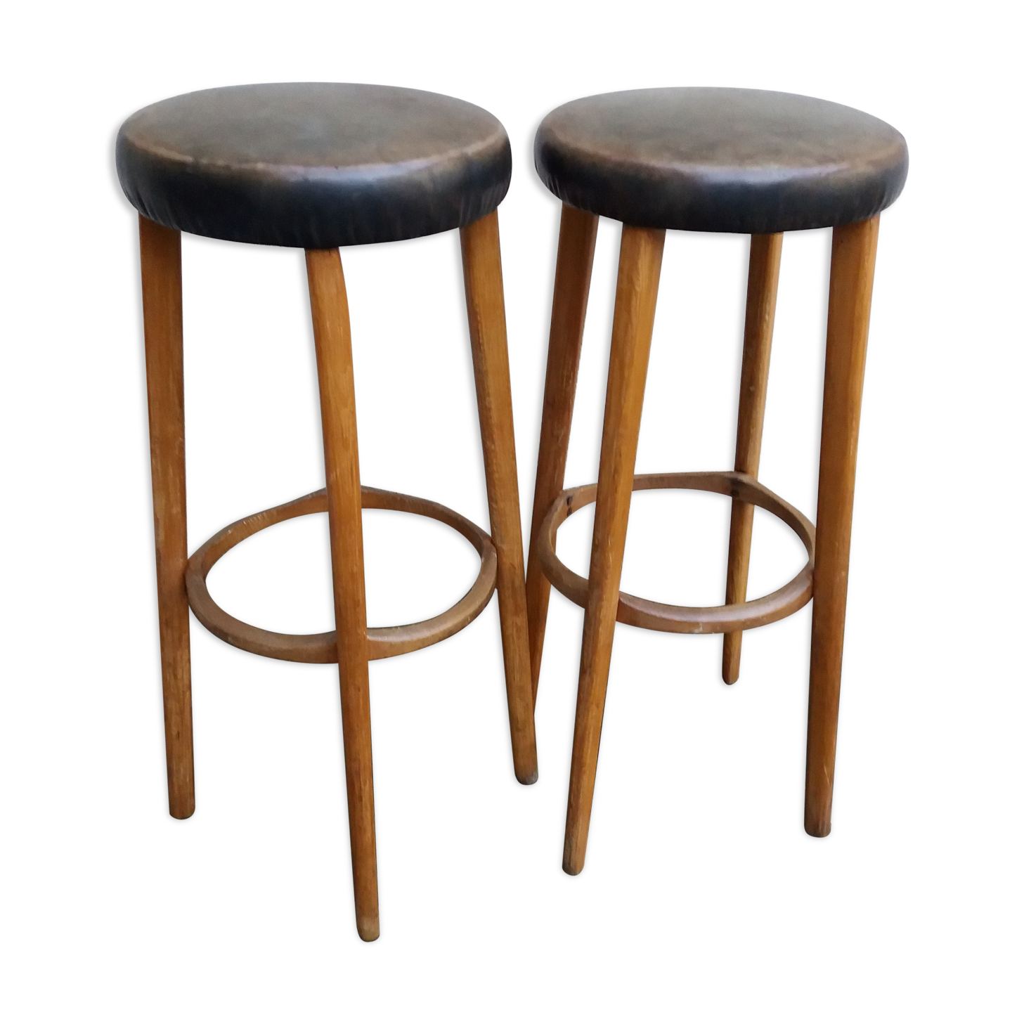 Paire de tabourets de bar.