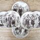Set of 6 talking dessert plates Sarreguemines