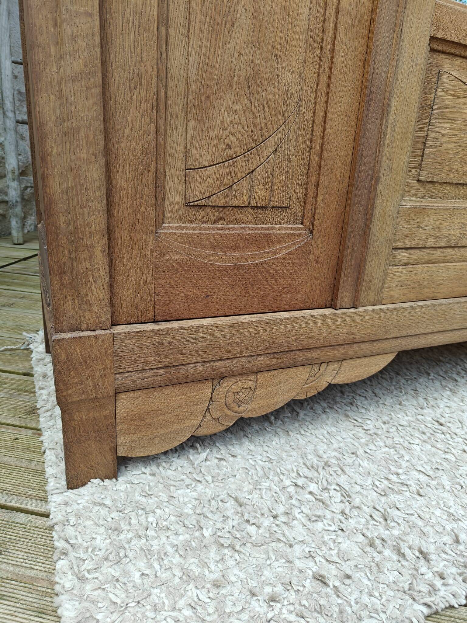 Art deco oak cabinet