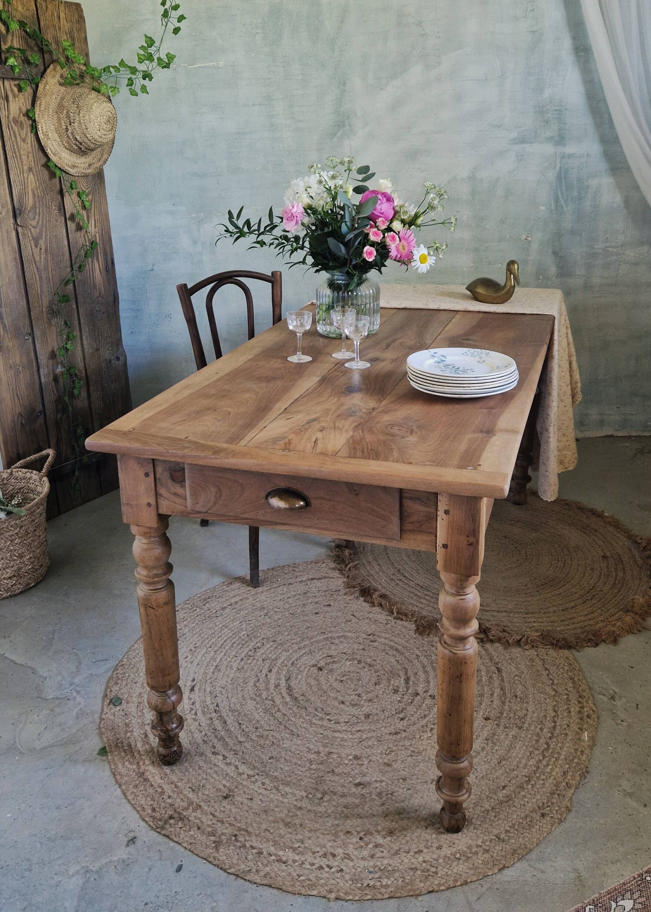 Old and beautiful farmhouse table