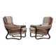1970s, pair of Danish lounge chairs, original very good condition, corduroy.
